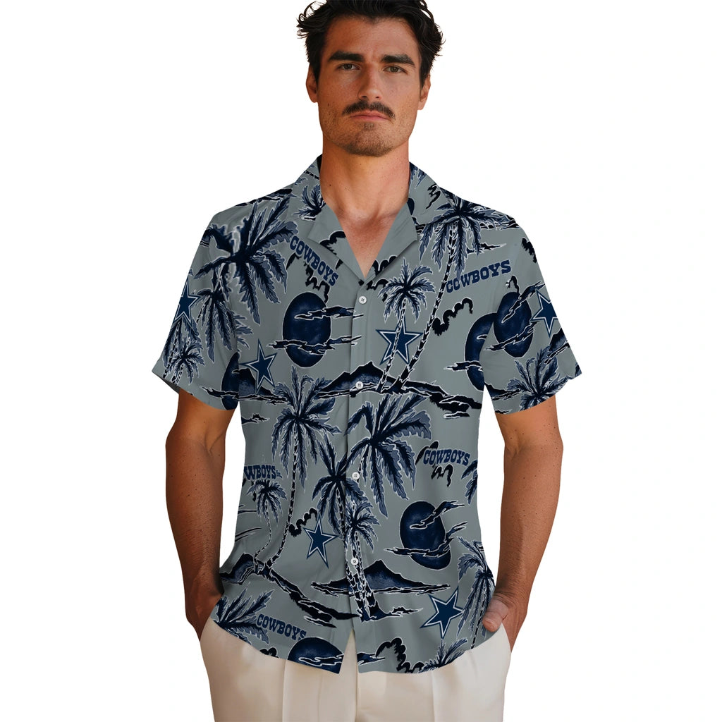 Dallas Cowboys Hawaiian Shirt - Palm Sunset | Moonbestprint