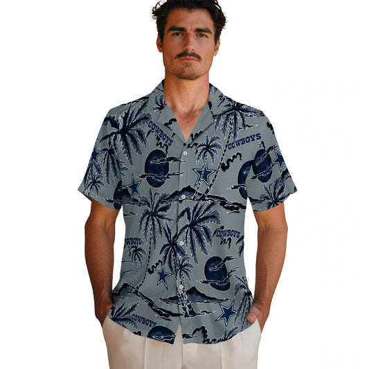 Dallas Cowboys Hawaiian Shirt - Palm Sunset | Moonbestprint