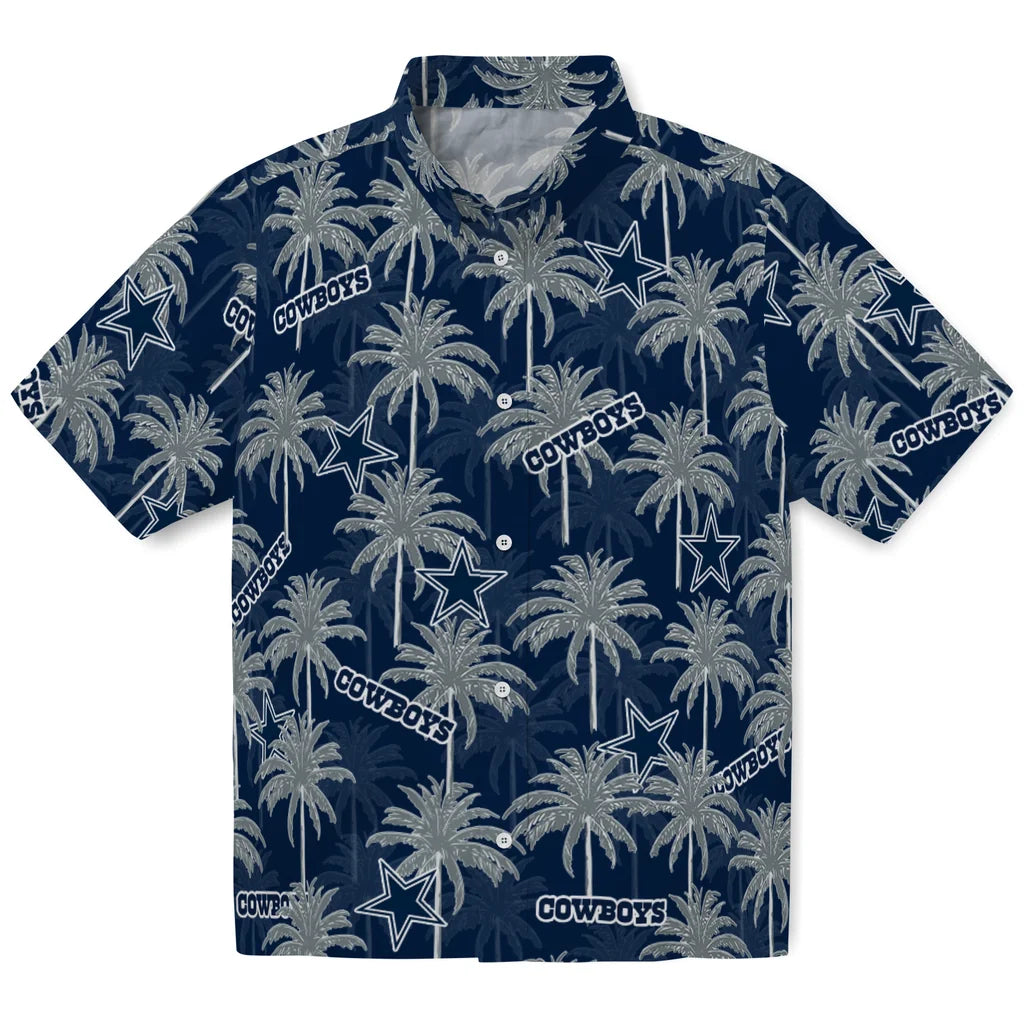Dallas Cowboys Hawaiian Shirt - Palm Tree Motif | Moonbestprint