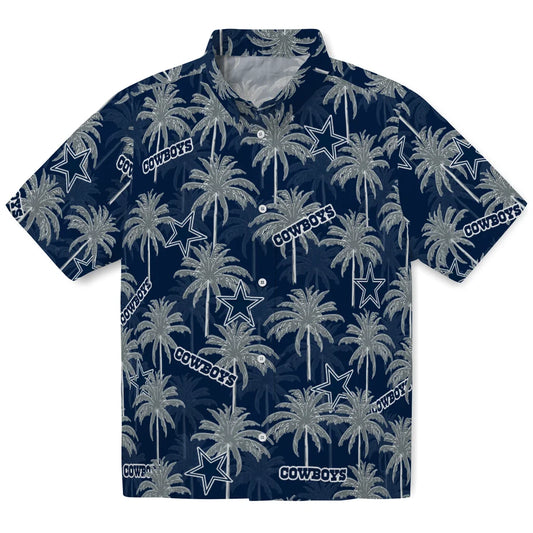 Dallas Cowboys Hawaiian Shirt - Palm Tree Motif | Moonbestprint
