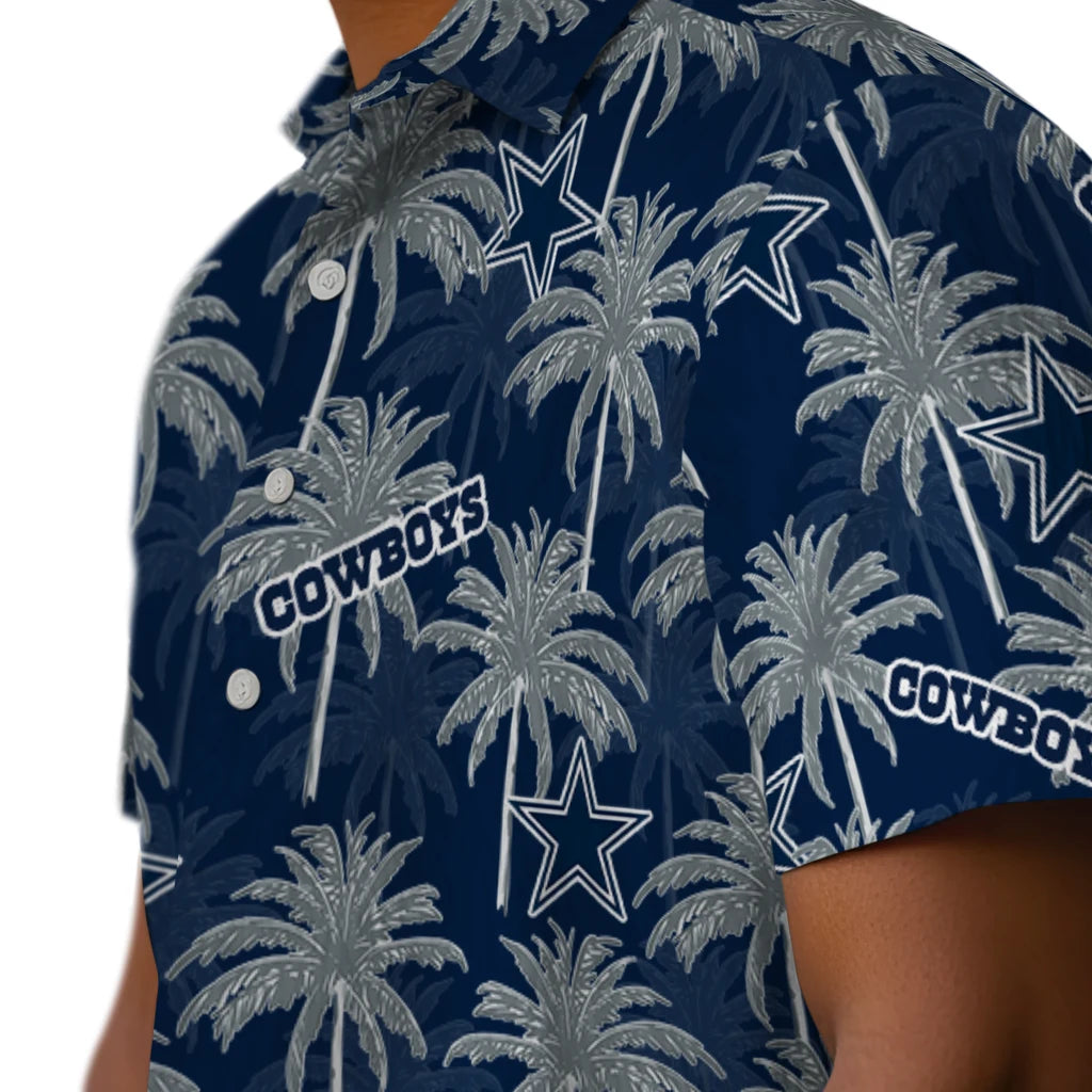 Dallas Cowboys Hawaiian Shirt - Palm Tree Motif | Moonbestprint