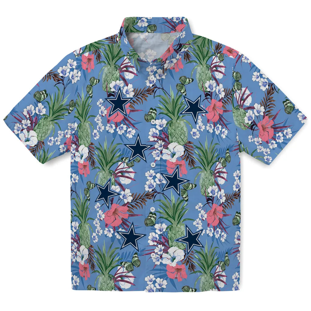 Dallas Cowboys Hawaiian Shirt - Pineapple Bouquet | Moonbestprint