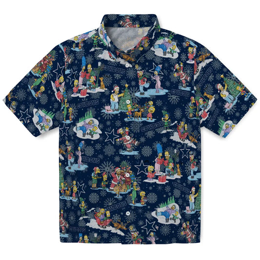 Dallas Cowboys Hawaiian Shirt - Simpsons Christmas | Moonbestprint