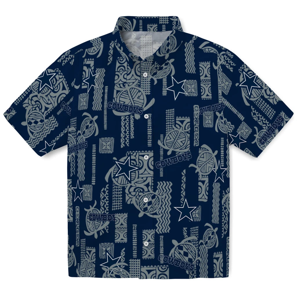 Dallas Cowboys Hawaiian Shirt - Turtle Lines | Moonbestprint
