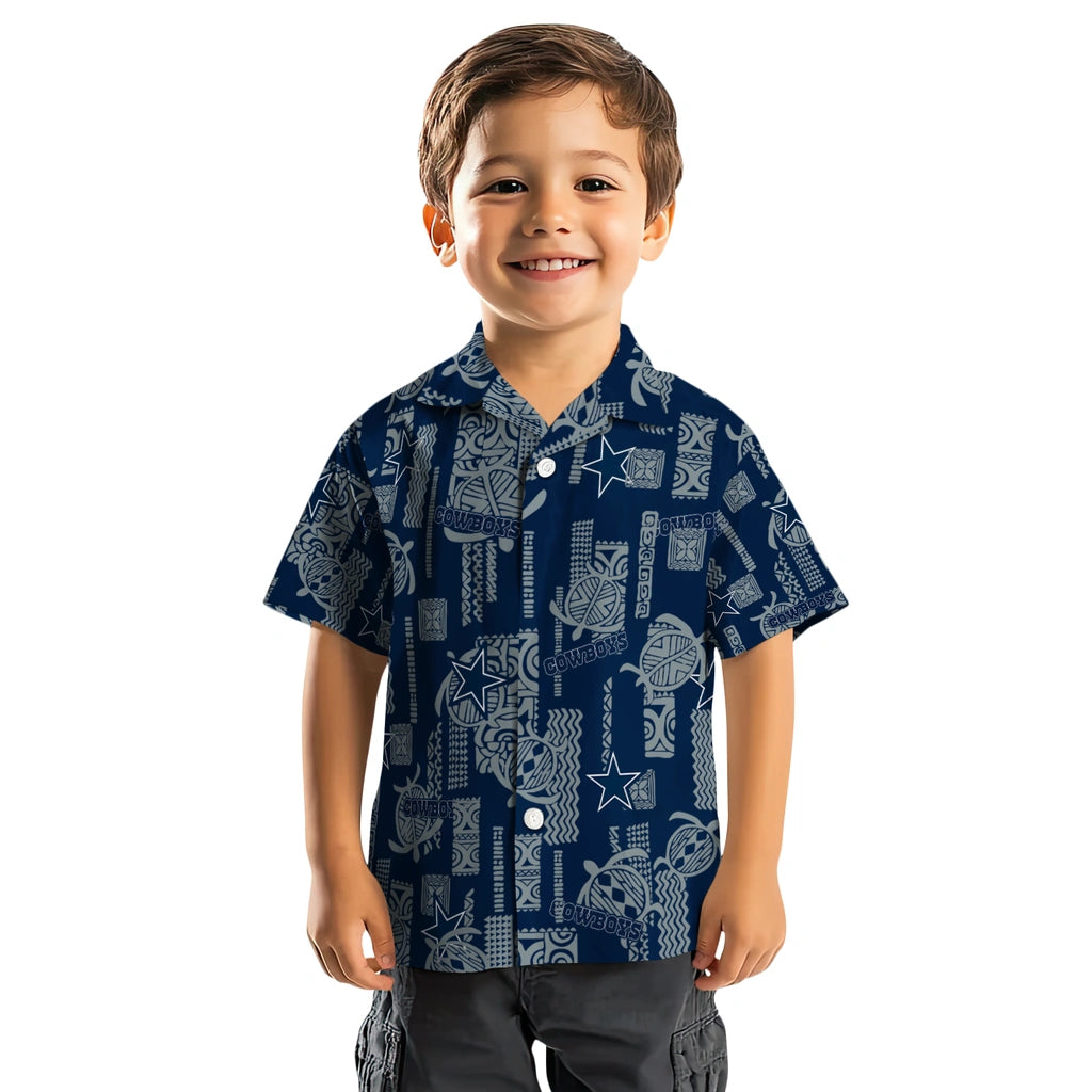 Dallas Cowboys Hawaiian Shirt - Turtle Lines | Moonbestprint