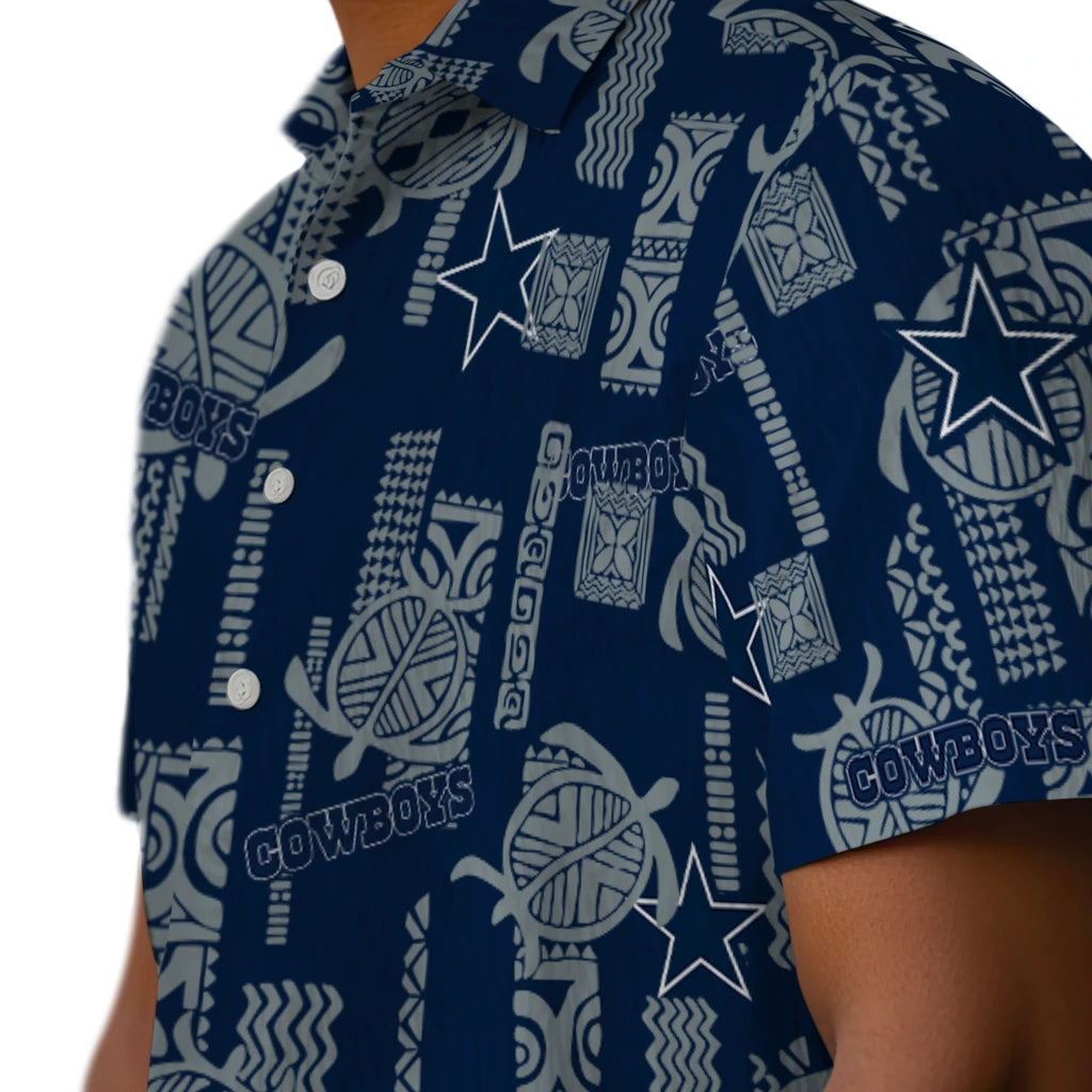 Dallas Cowboys Hawaiian Shirt - Turtle Lines | Moonbestprint