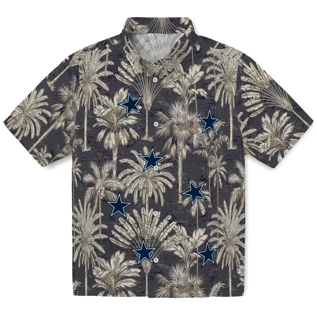 Dallas Cowboys Hawaiian Shirt - Vintage Palm Tree | Moonbestprint