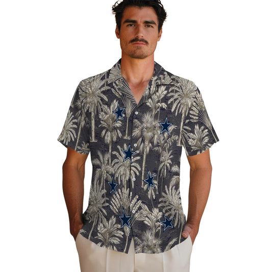 Dallas Cowboys Hawaiian Shirt - Vintage Palm Tree | Moonbestprint