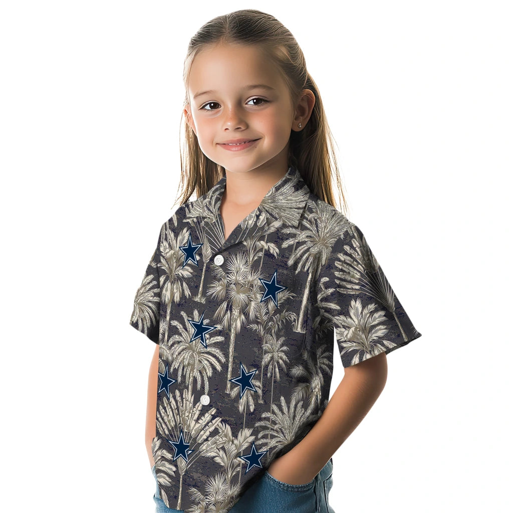 Dallas Cowboys Hawaiian Shirt - Vintage Palm Tree | Moonbestprint