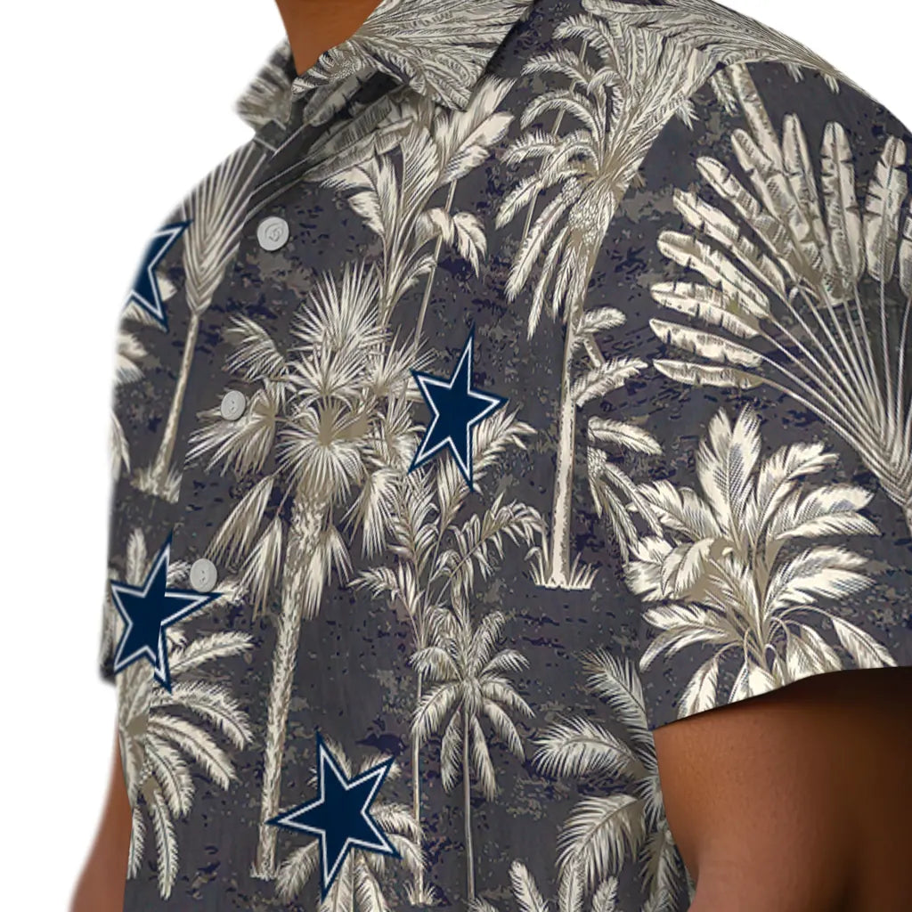 Dallas Cowboys Hawaiian Shirt - Vintage Palm Tree | Moonbestprint