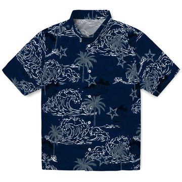 Dallas Cowboys Hawaiian Shirt - Wave Palm | Moonbestprint