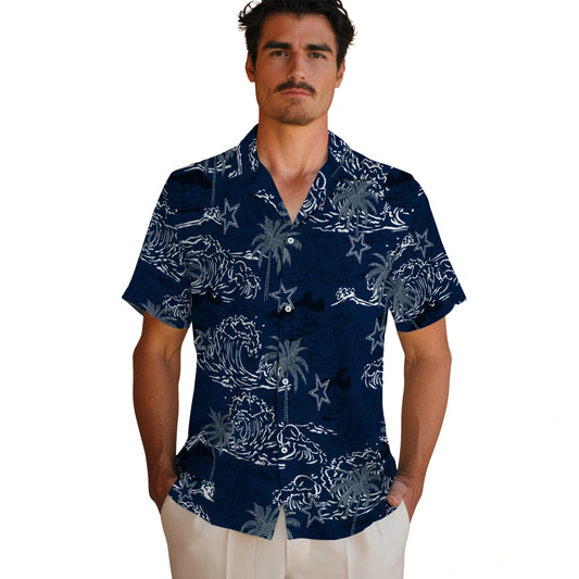 Dallas Cowboys Hawaiian Shirt - Wave Palm | Moonbestprint