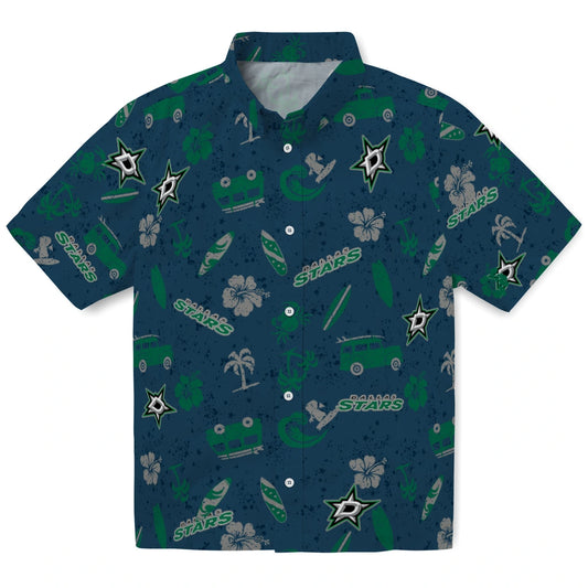 Dallas Stars Hawaiian Shirt - Beach Vibe | Moonbestprint