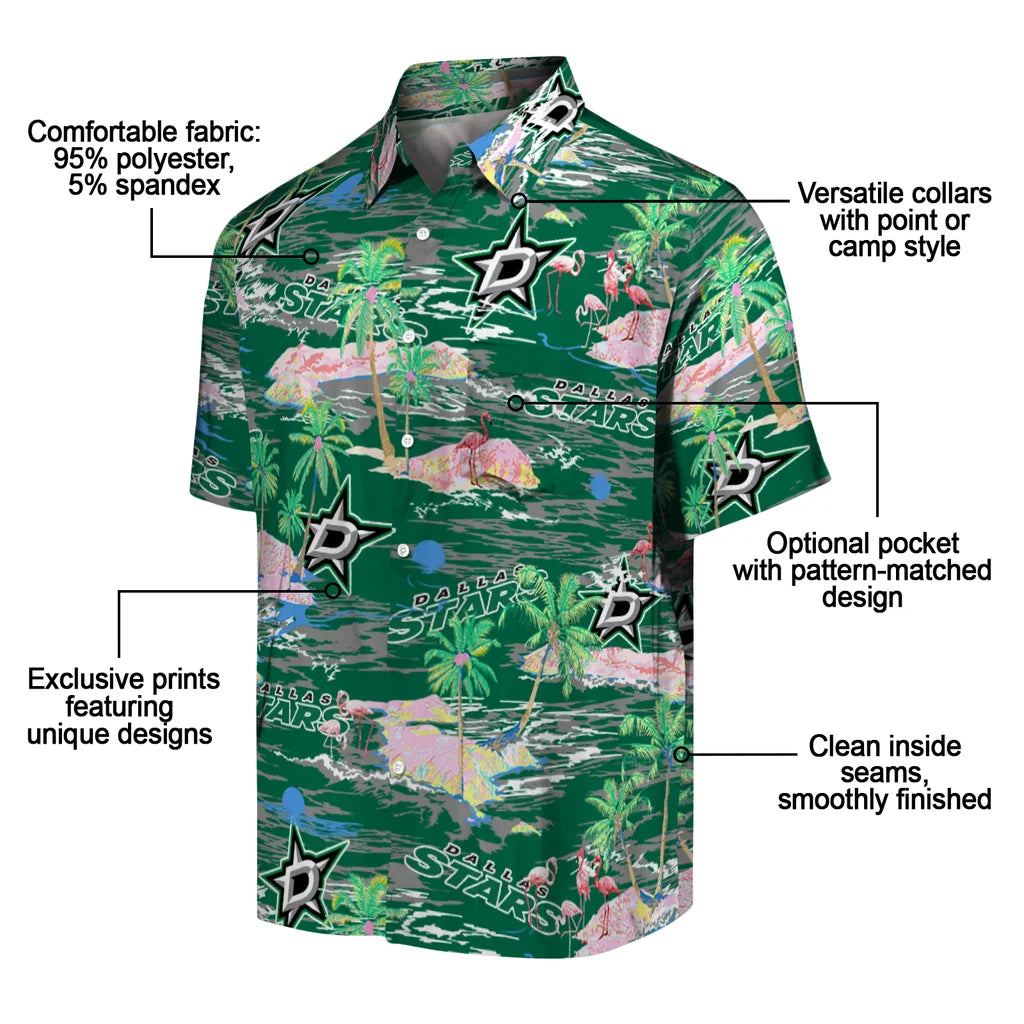 Dallas Stars Flamingo Retreat 2026 Hawaiian Shirt – Moonbestprint
