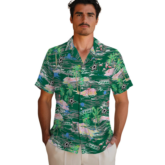 Dallas Stars Hawaiian Shirt - Hawaii Island | Moonbestprint
