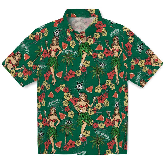 Dallas Stars Hawaiian Shirt - Hawaiian Girls Design | Moonbestprint