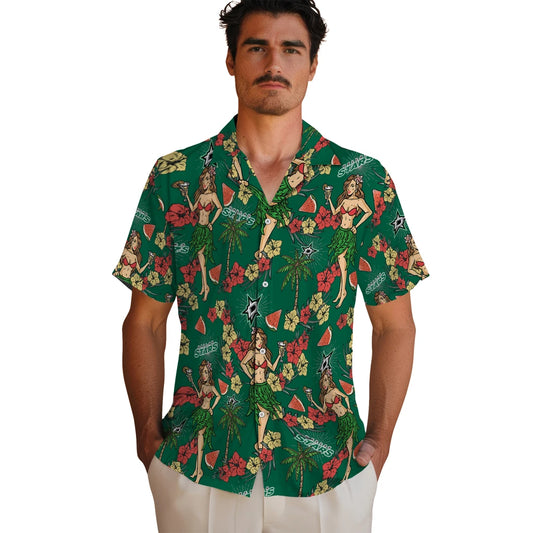 Dallas Stars Hawaiian Shirt - Hawaiian Girls Design | Moonbestprint