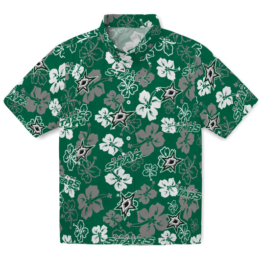 Dallas Stars Hibiscus Bloom Hawaiian Shirt – Moonbestprint