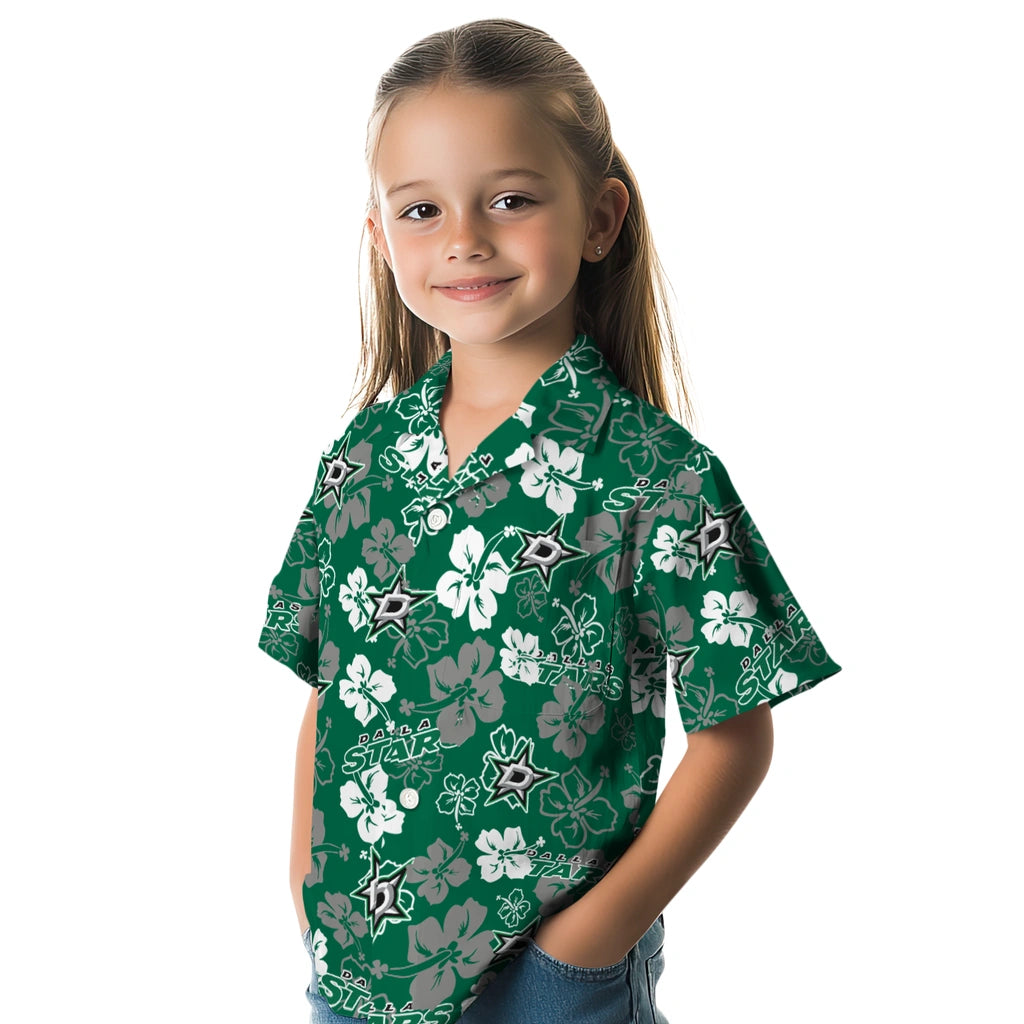 Dallas Stars Hibiscus Bloom Hawaiian Shirt – Moonbestprint