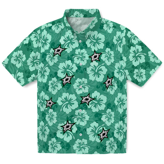 Dallas Stars Hawaiian Shirt - Hibiscus Cluster | Moonbestprint