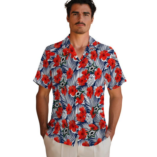 Dallas Stars Hawaiian Shirt - Hibiscus Fiesta | Moonbestprint