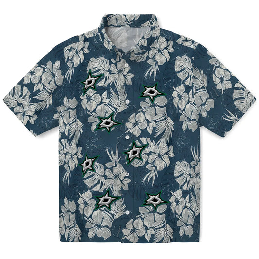 Dallas Stars Hawaiian Shirt - Hibiscus Flowers | Moonbestprint