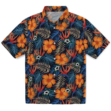 Dallas Stars Hawaiian Shirt - Hibiscus Foliage | Moonbestprint