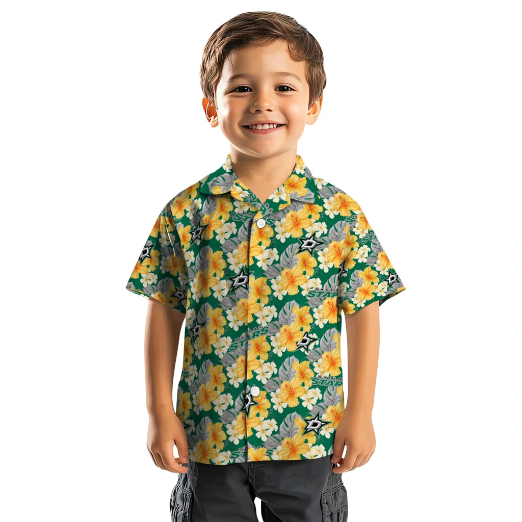 Dallas Stars Hawaiian Shirt - Hibiscus Tropics | Moonbestprint