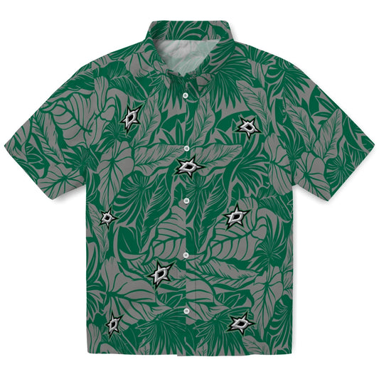 Dallas Stars Hawaiian Shirt - Monstera Layer | Moonbestprint