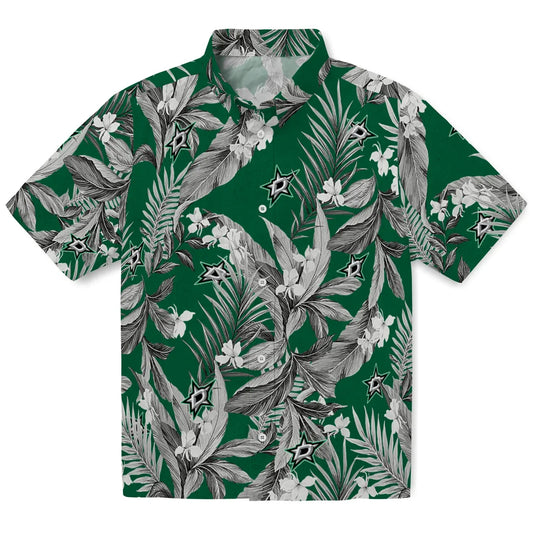 Dallas Stars Hawaiian Shirt - Palm Leaves | Moonbestprint