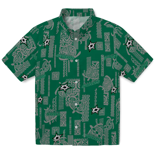 Dallas Stars Hawaiian Shirt - Turtle Lines | Moonbestprint