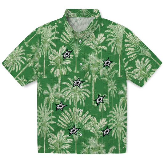 Dallas Stars Hawaiian Shirt - Vintage Palm Tree | Moonbestprint