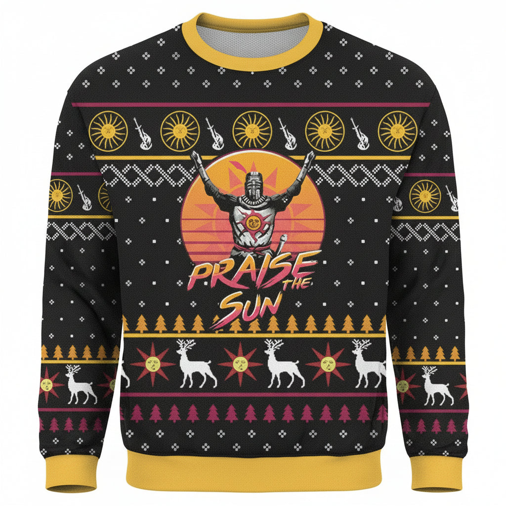 Dark Souls Star Wars Praise The Sun Ugly 3D Christmas Sweater ? Usalast