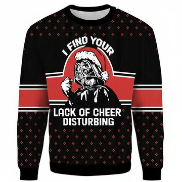 Darth Vader Star Wars I Find Your Lack of Cheer Disturbing Ugly 3D Xmas Sweater ? Usalast