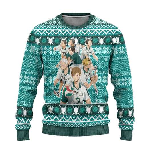 Date Tech High Ugly Christmas Sweater Haikyuu Anime Xmas Gift ? Usalast