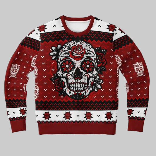 Day Of The Dead Red Meme 2022 Design 3d Ugly Christmas Sweater ? Usalast
