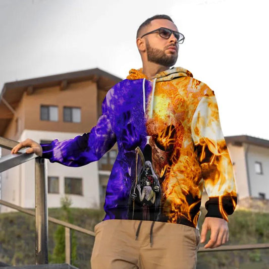 Dead Kiss Mixed Colors Skull 3D All Over Print Hoodie -Moonbestprint