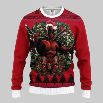 Deadpool Noel Marvel Ugly Christmas Sweater Thanksgiving Gift ? Usalast