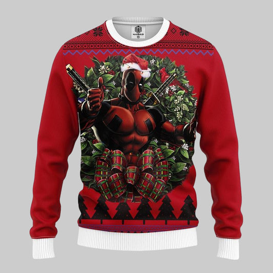 Deadpool Noel Marvel Ugly Christmas Sweater Thanksgiving Gift ? Usalast