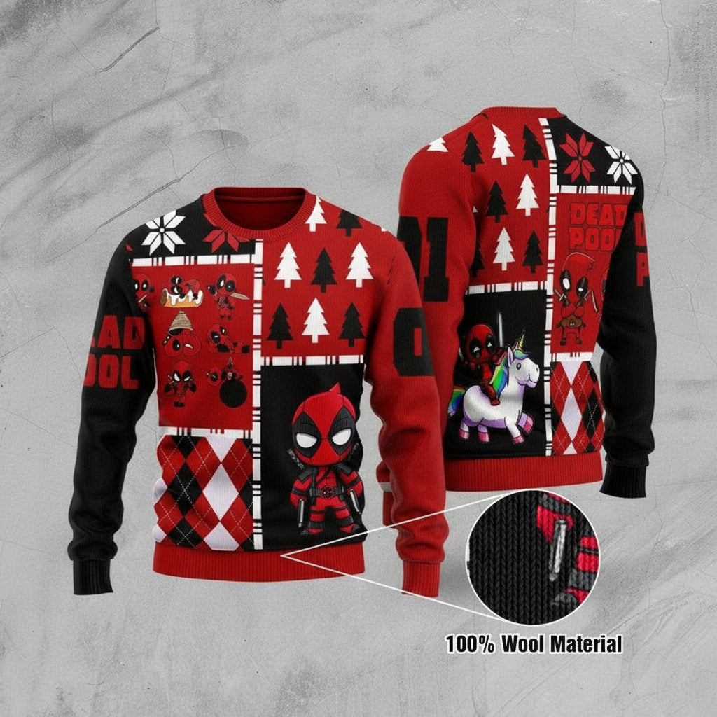 Deadpool Ugly Knitted Sweater ? Usalast