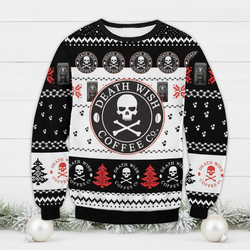 Death Wish Coffee Ugly Christmas Sweater 2022 ? Usalast