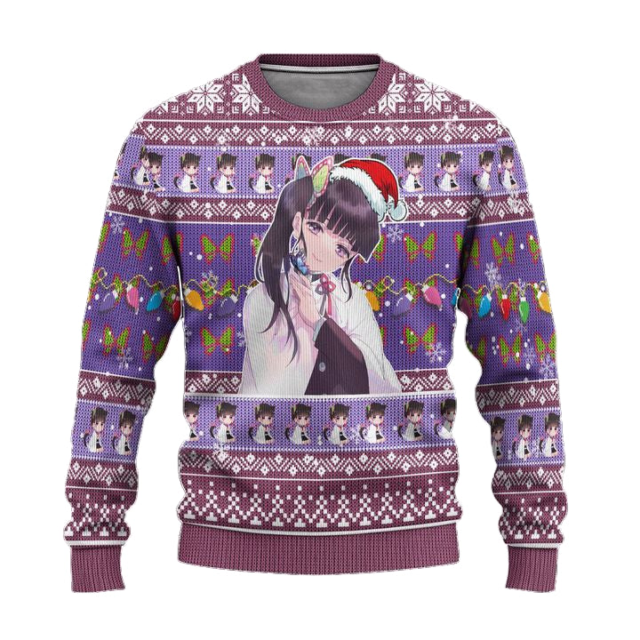 Demon Slayer Kanao Tsuyuri Anime Ugly Christmas Sweater Xmas Gift ? Usalast