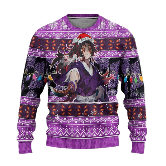 Demon Slayer Kokushibo Anime Ugly Christmas Sweater Xmas Gift ? Usalast