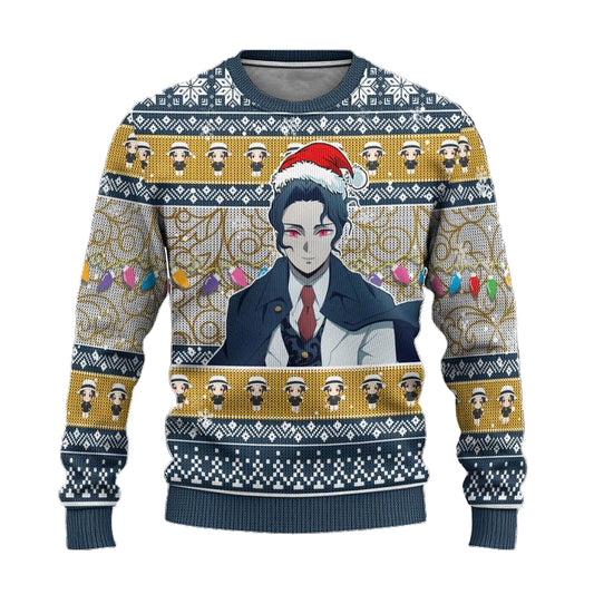Demon Slayer Muzan Kibutsuji Anime Ugly Christmas Sweater Xmas Gift ? Usalast