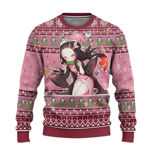Demon Slayer Nezuko Kamado Anime Ugly Christmas Sweater Xmas Gift ? Usalast
