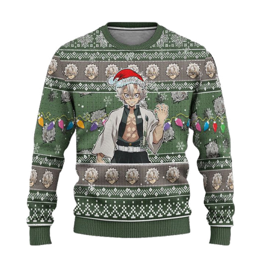 Demon Slayer Sanemi Shinazugawa Anime Ugly Christmas Sweater Xmas Gift ? Usalast