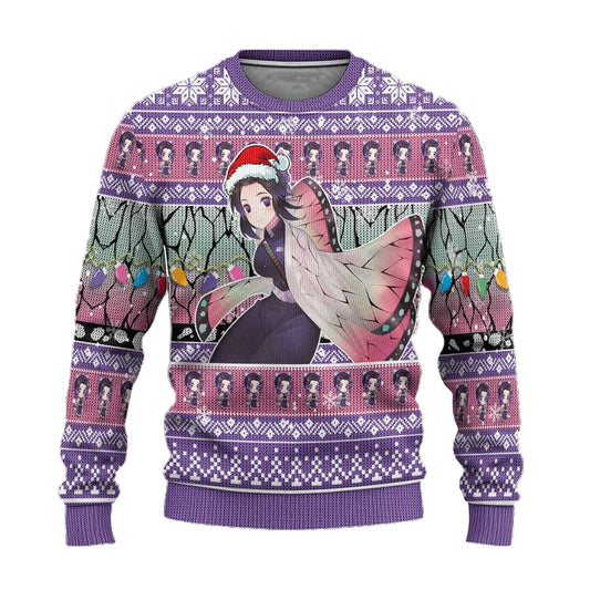 Demon Slayer Shinobu Kochou Anime Ugly Christmas Sweater Xmas Gift ? Usalast