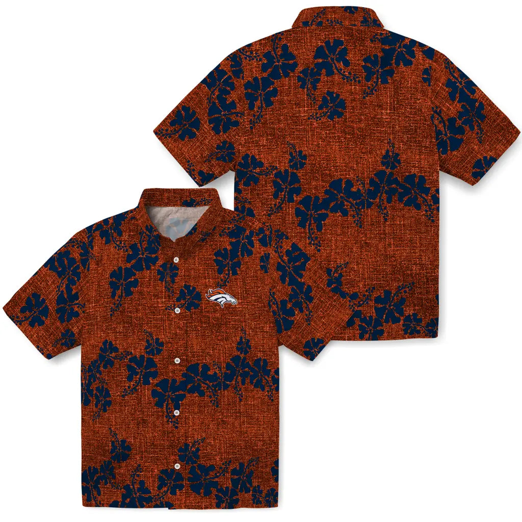 Denver Broncos Hawaiian Shirt - 50th State Flower | Moonbestprint