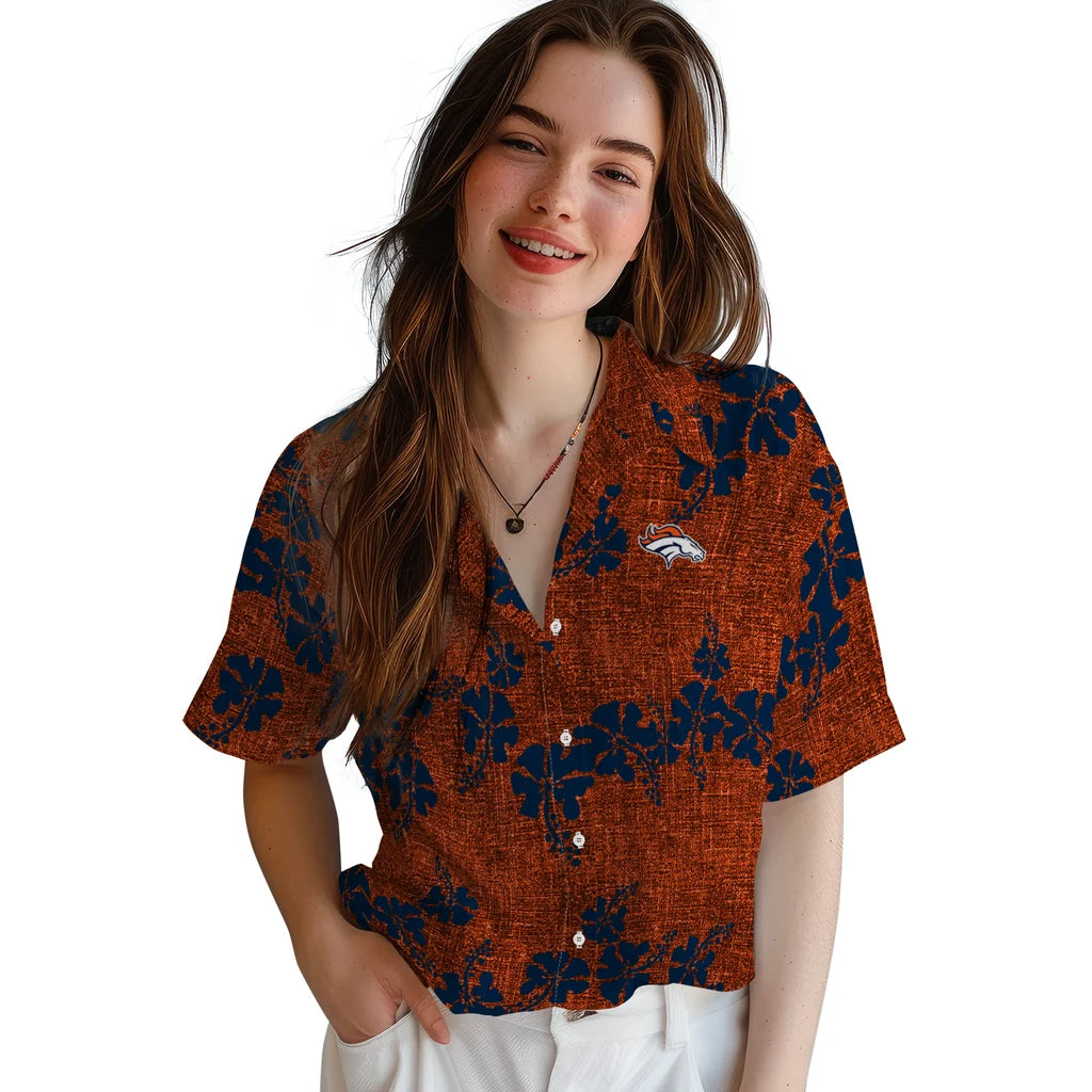 Denver Broncos Hawaiian Shirt - 50th State Flower | Moonbestprint