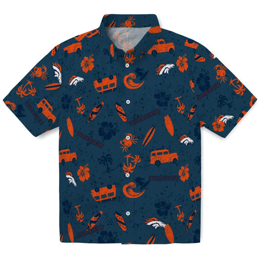 Denver Broncos Hawaiian Shirt - Beach Vibe | Moonbestprint